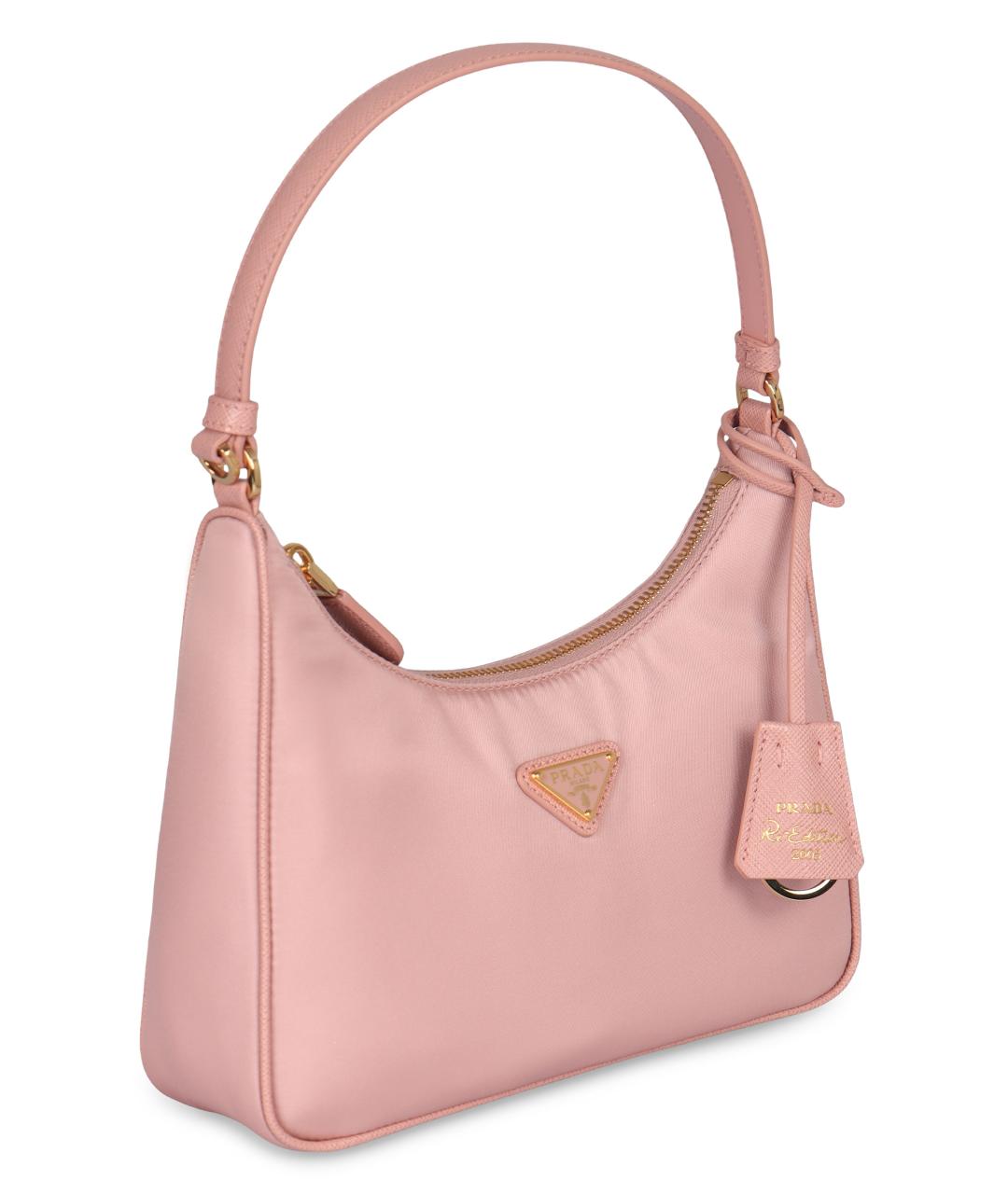 PRADA Розовая нейлоновая сумка через плечо, фото 2