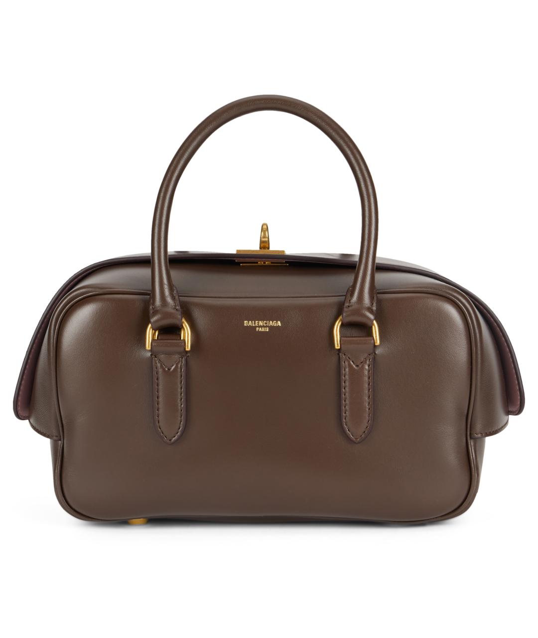 BALENCIAGA Коричневая кожаная сумка тоут, фото 2