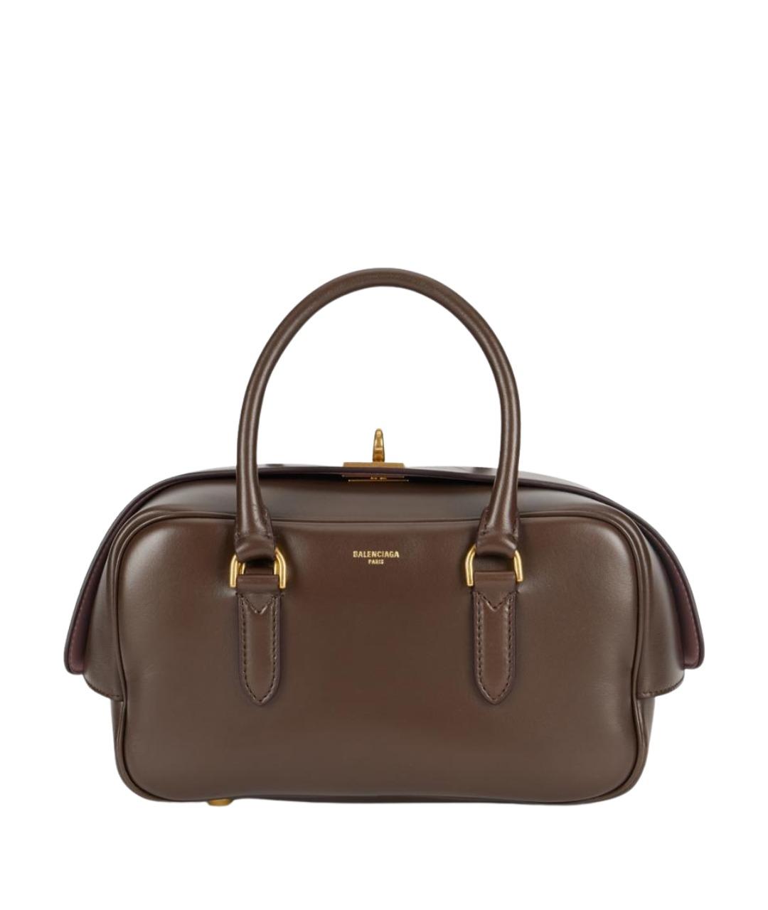 BALENCIAGA Коричневая кожаная сумка тоут, фото 1