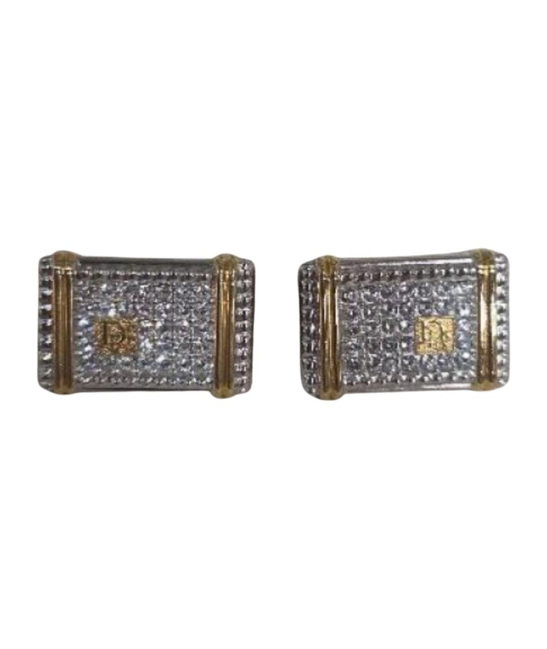 CHRISTIAN DIOR Серебряные металлические запонки, фото 1