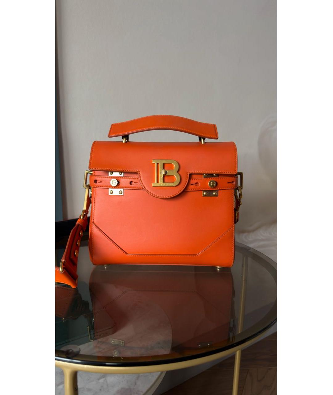 BALMAIN Оранжевая кожаная сумка через плечо, фото 8
