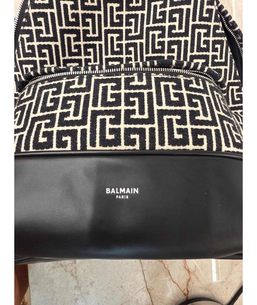 BALMAIN Черный жаккардовый рюкзак, фото 7