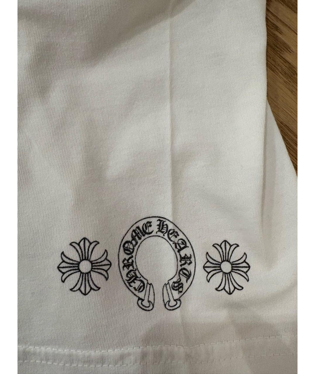 CHROME HEARTS Белая хлопковая футболка, фото 5