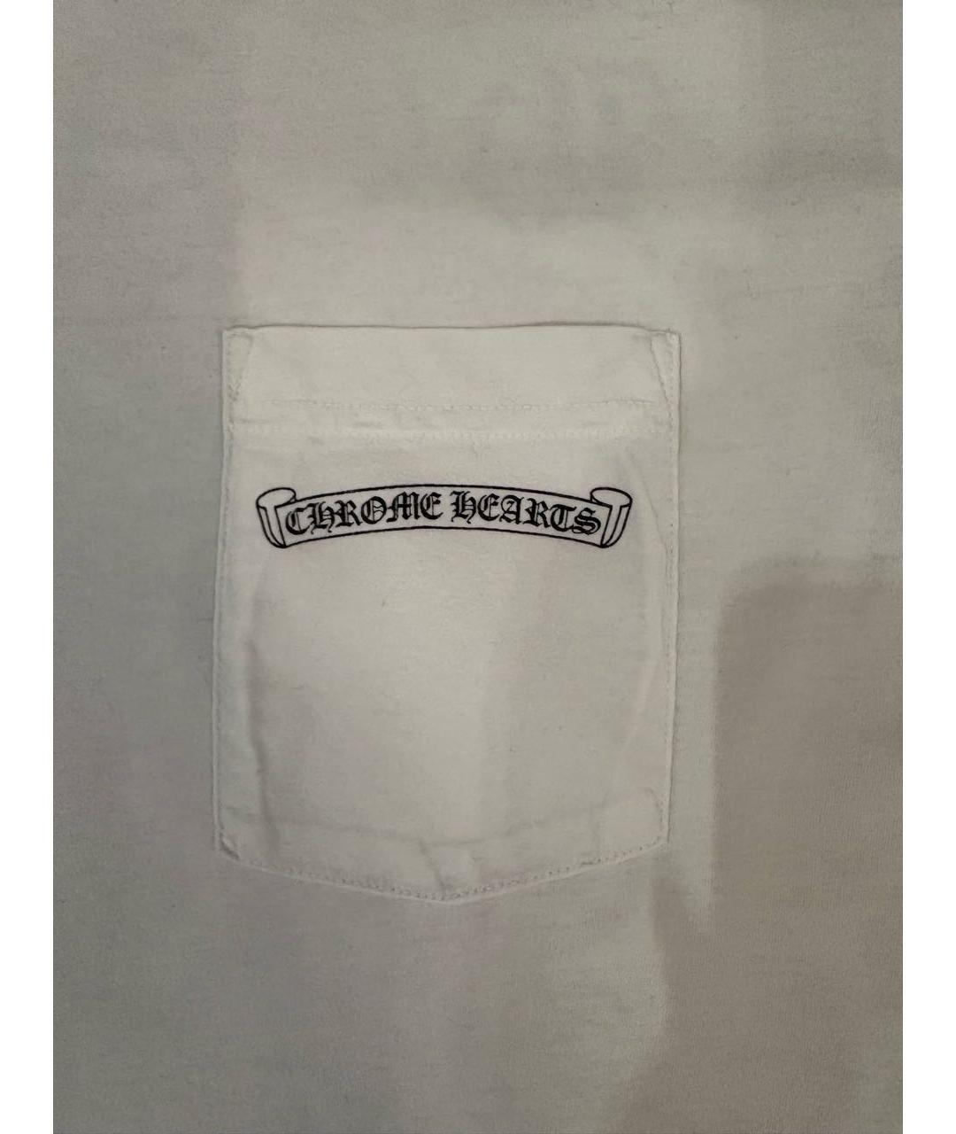 CHROME HEARTS Белая хлопковая футболка, фото 6