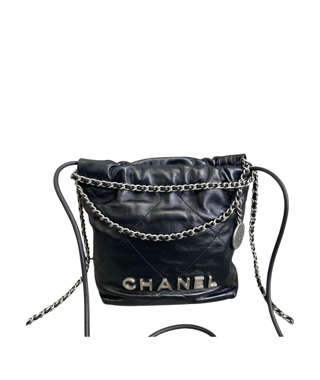 CHANEL Черная кожаная сумка через плечо, фото 1