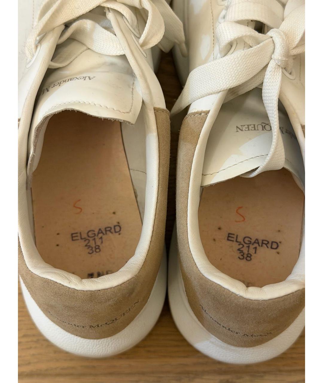 ALEXANDER MCQUEEN Белые кожаные кеды, фото 6