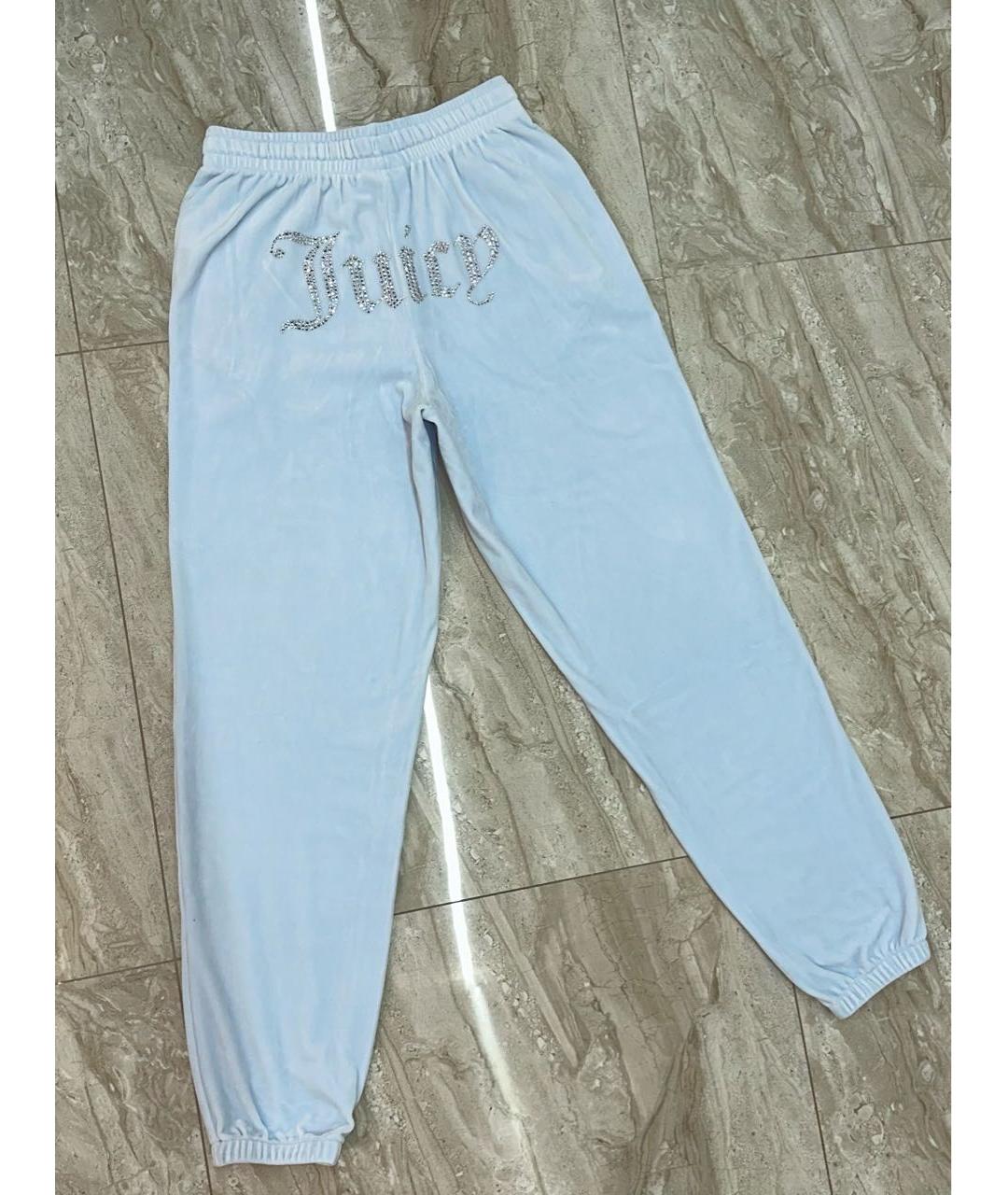 JUICY COUTURE Голубой велюровый спортивные костюмы, фото 7