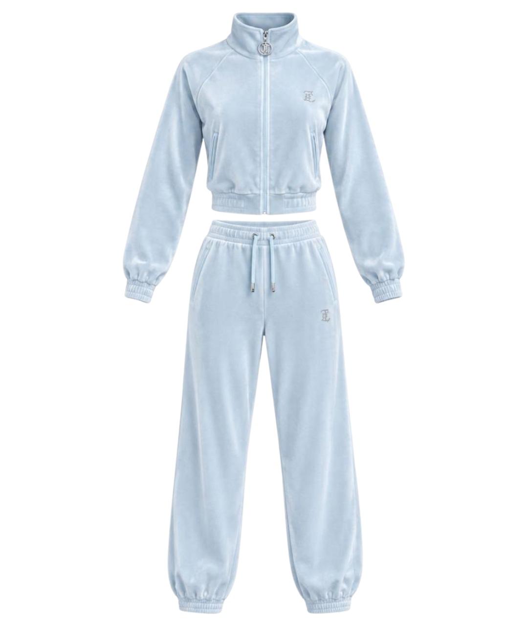 JUICY COUTURE Голубой велюровый спортивные костюмы, фото 1
