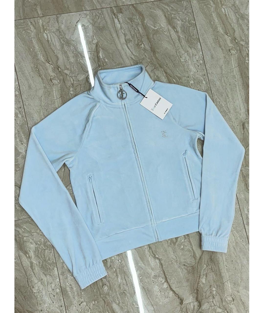 JUICY COUTURE Голубой велюровый спортивные костюмы, фото 4