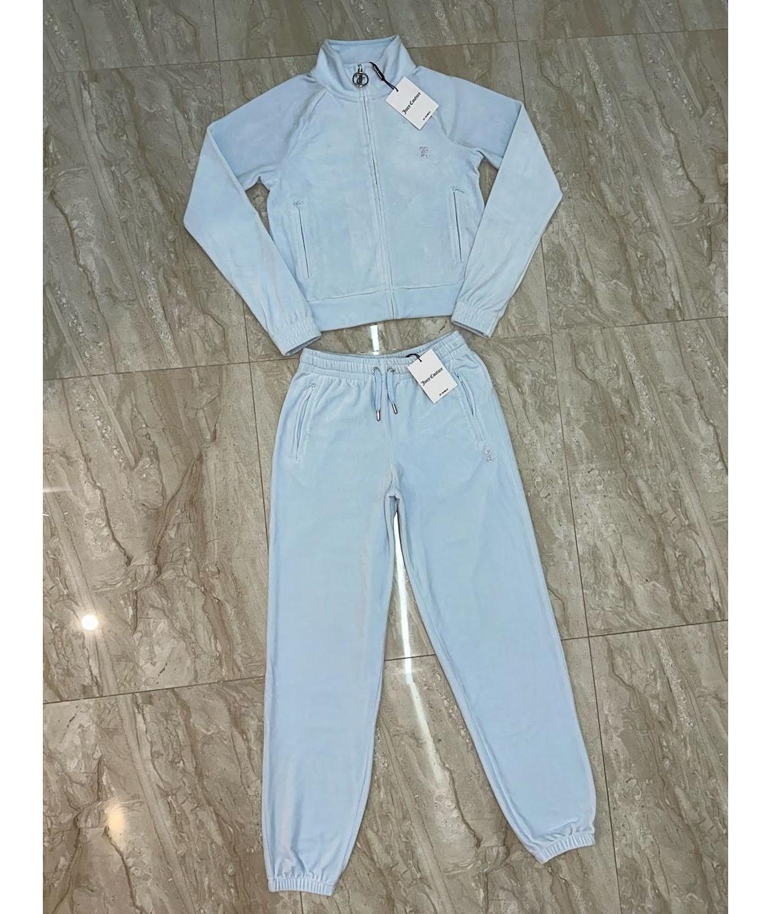 JUICY COUTURE Голубой велюровый спортивные костюмы, фото 2