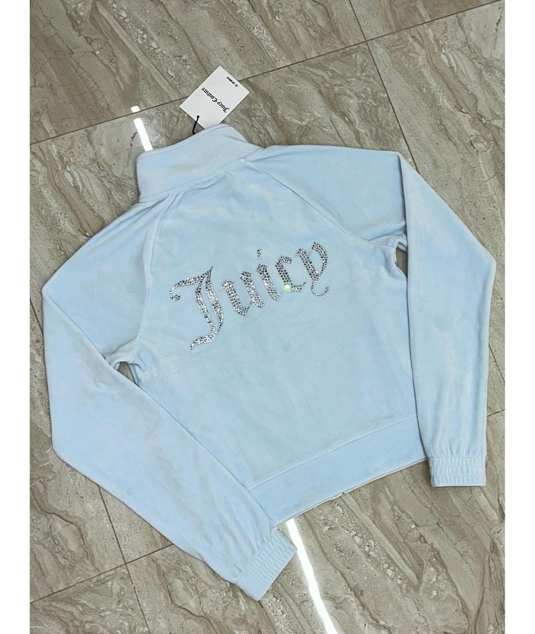 JUICY COUTURE Голубой велюровый спортивные костюмы, фото 5