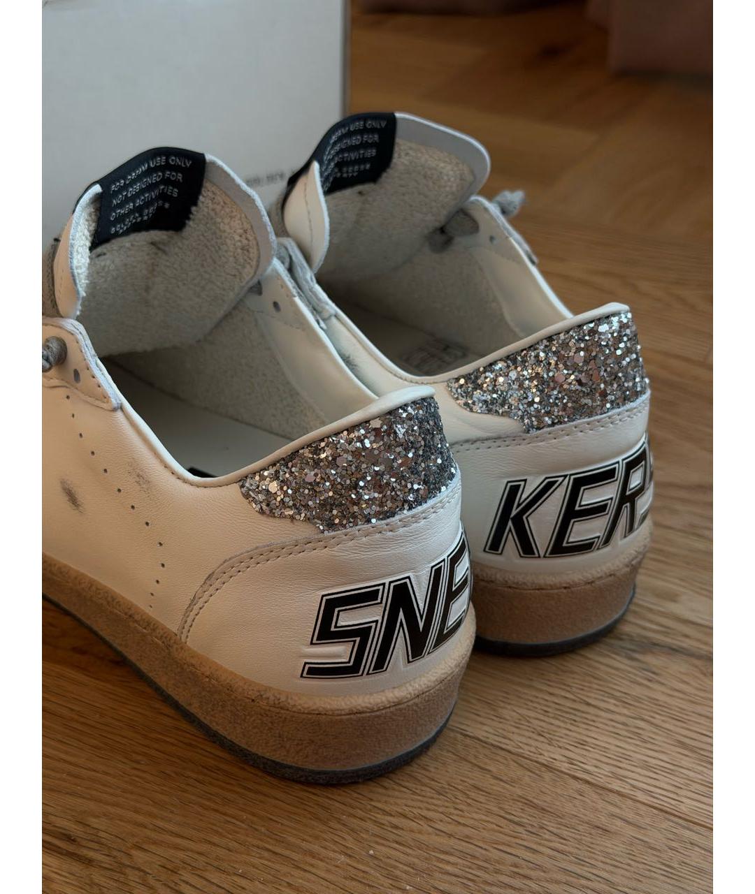 GOLDEN GOOSE Белые кожаные кеды, фото 3