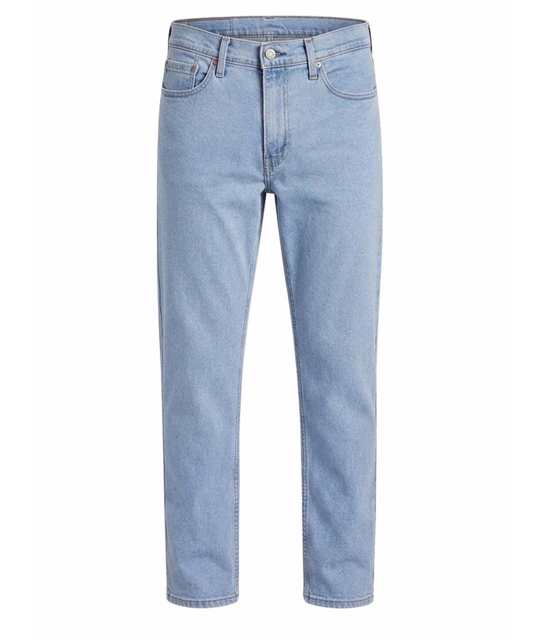 LEVI'S Голубые хлопко-полиэстеровые прямые джинсы, фото 8