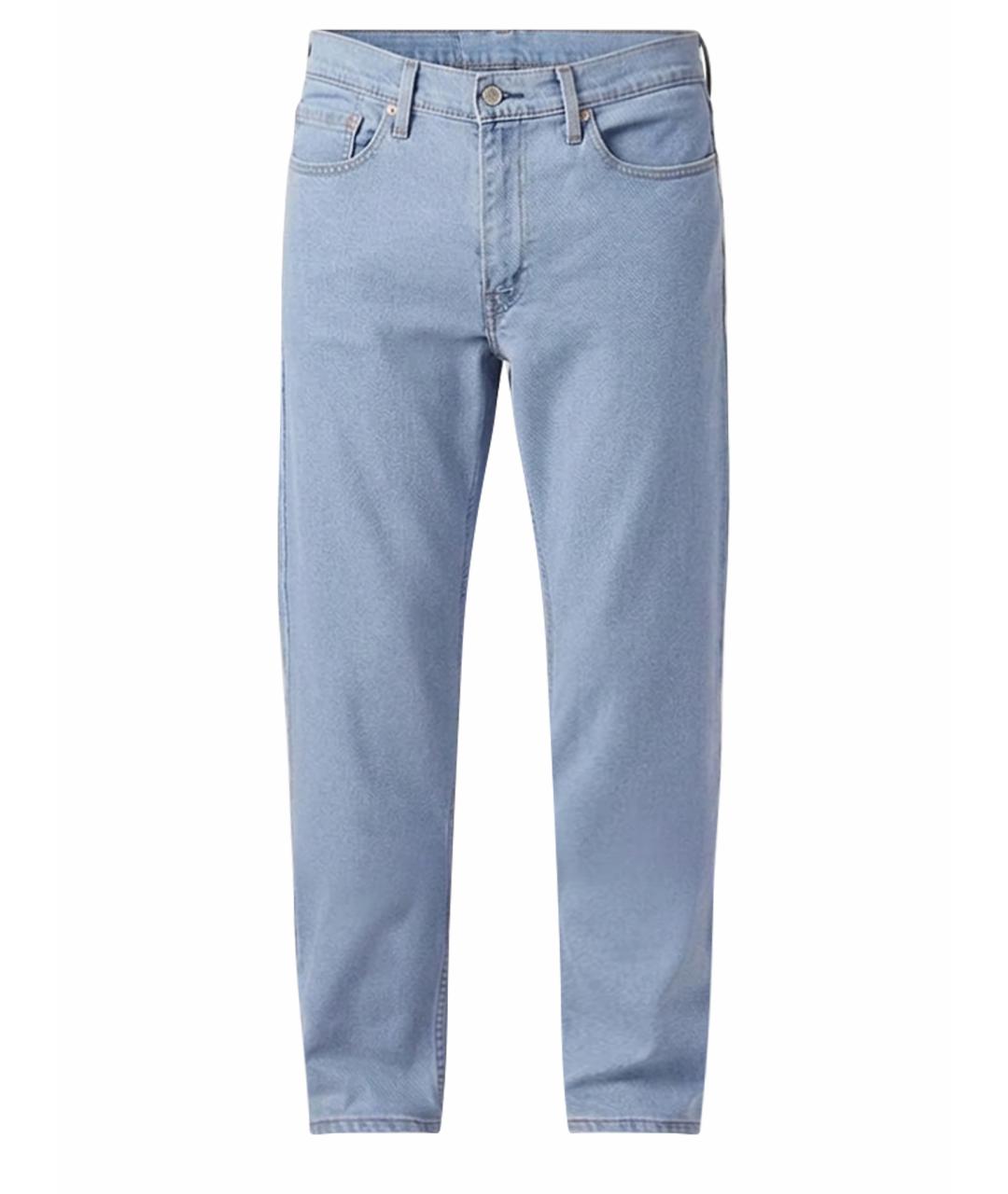 LEVI'S Голубые хлопко-полиэстеровые прямые джинсы, фото 1