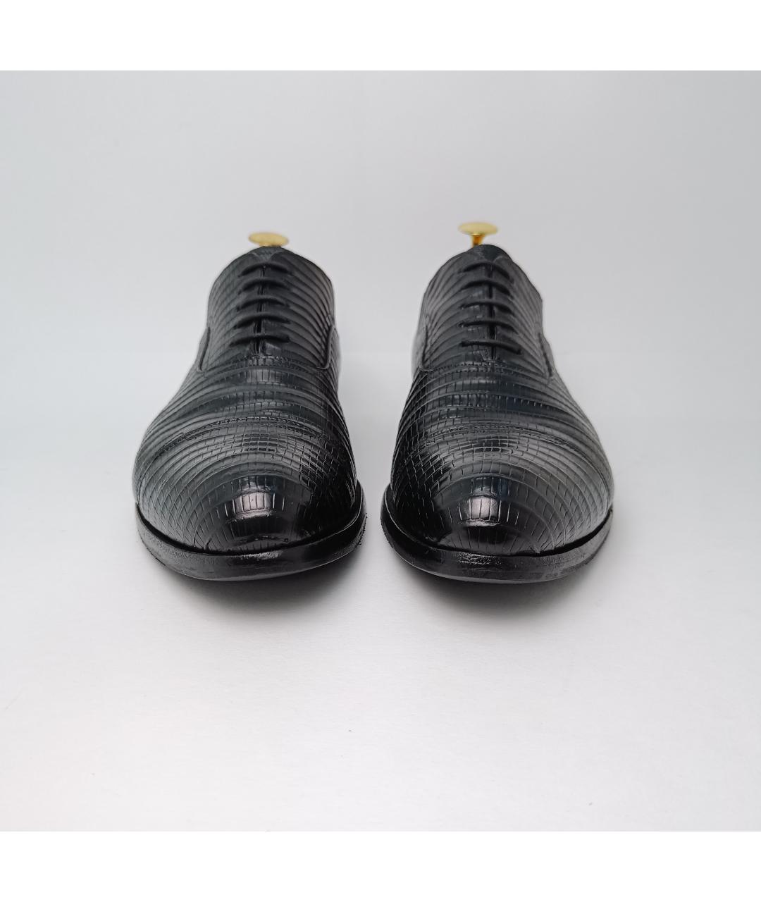 PRADA Черные туфли из экзотической кожи, фото 5