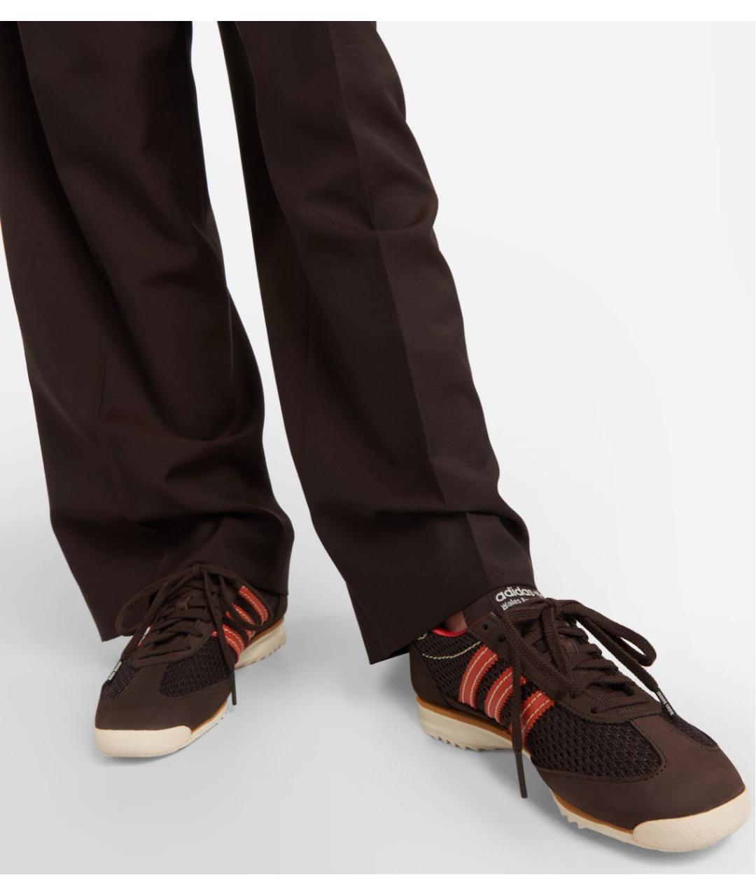 ADIDAS Коричневые кожаные кроссовки, фото 5