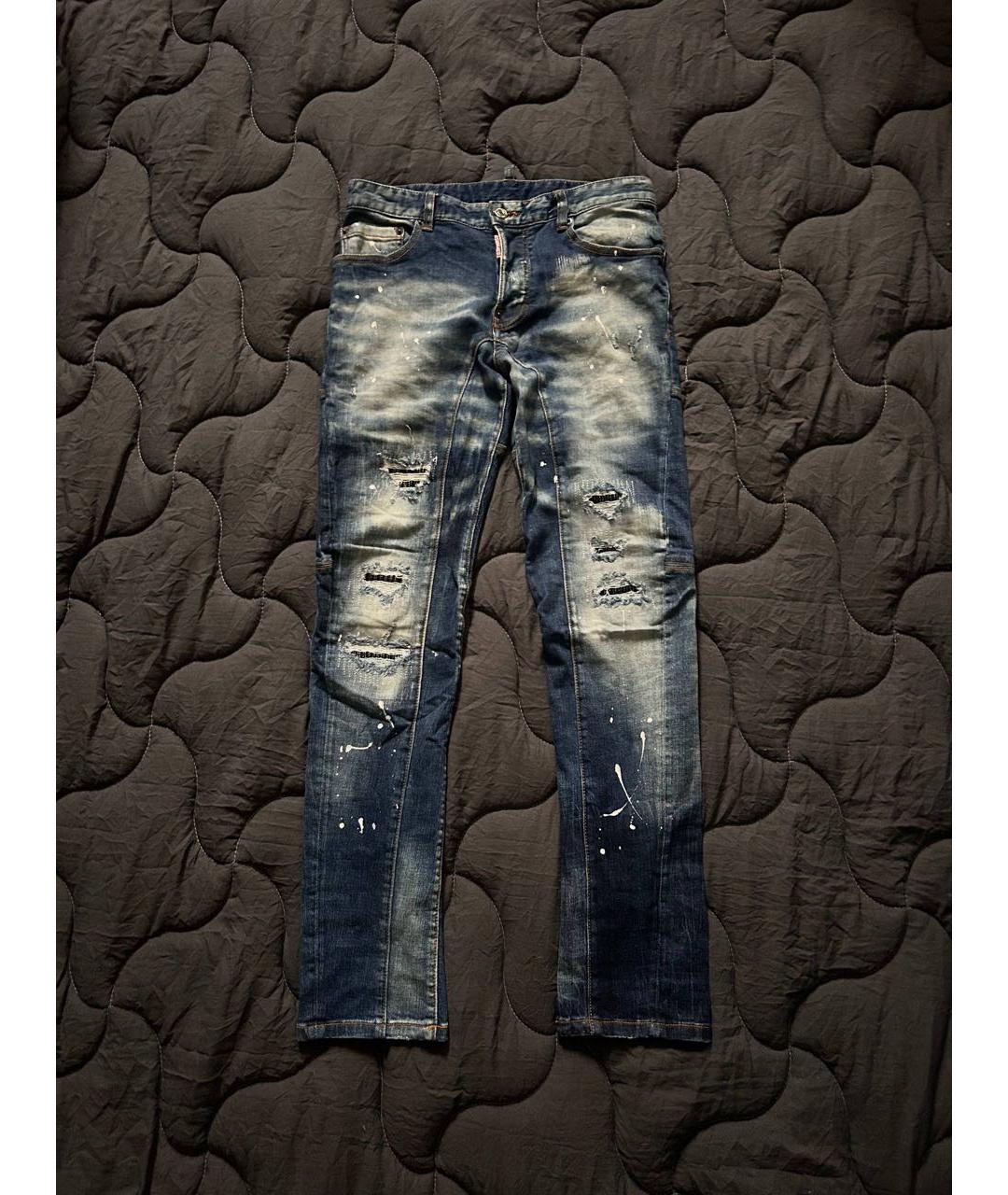 DSQUARED2 Синие хлопковые джинсы, фото 5