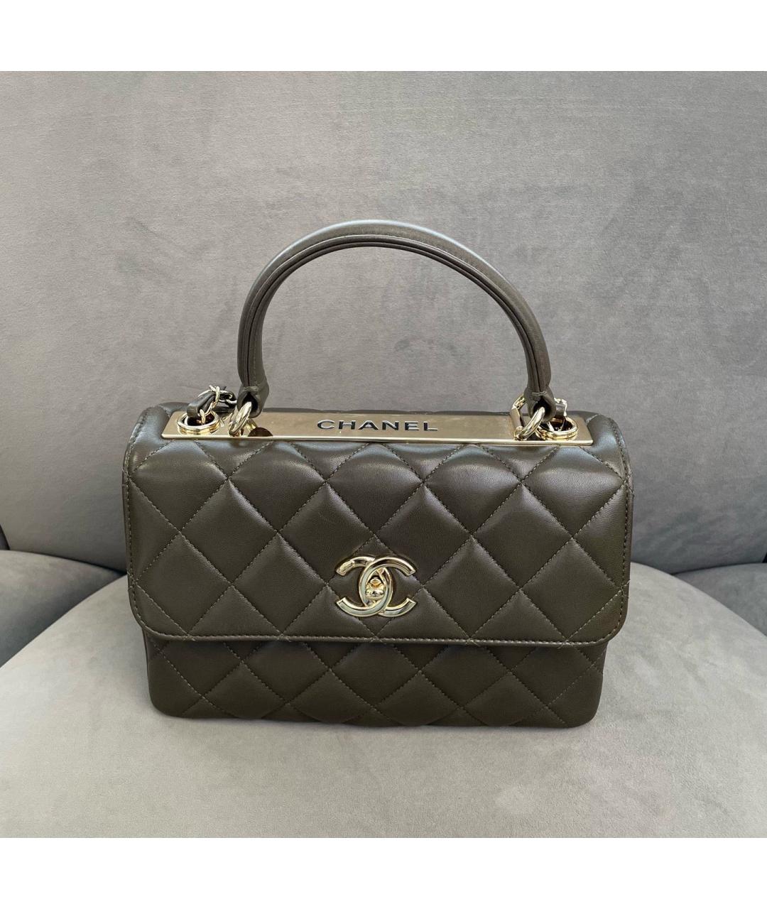 CHANEL Зеленая кожаная сумка через плечо, фото 2