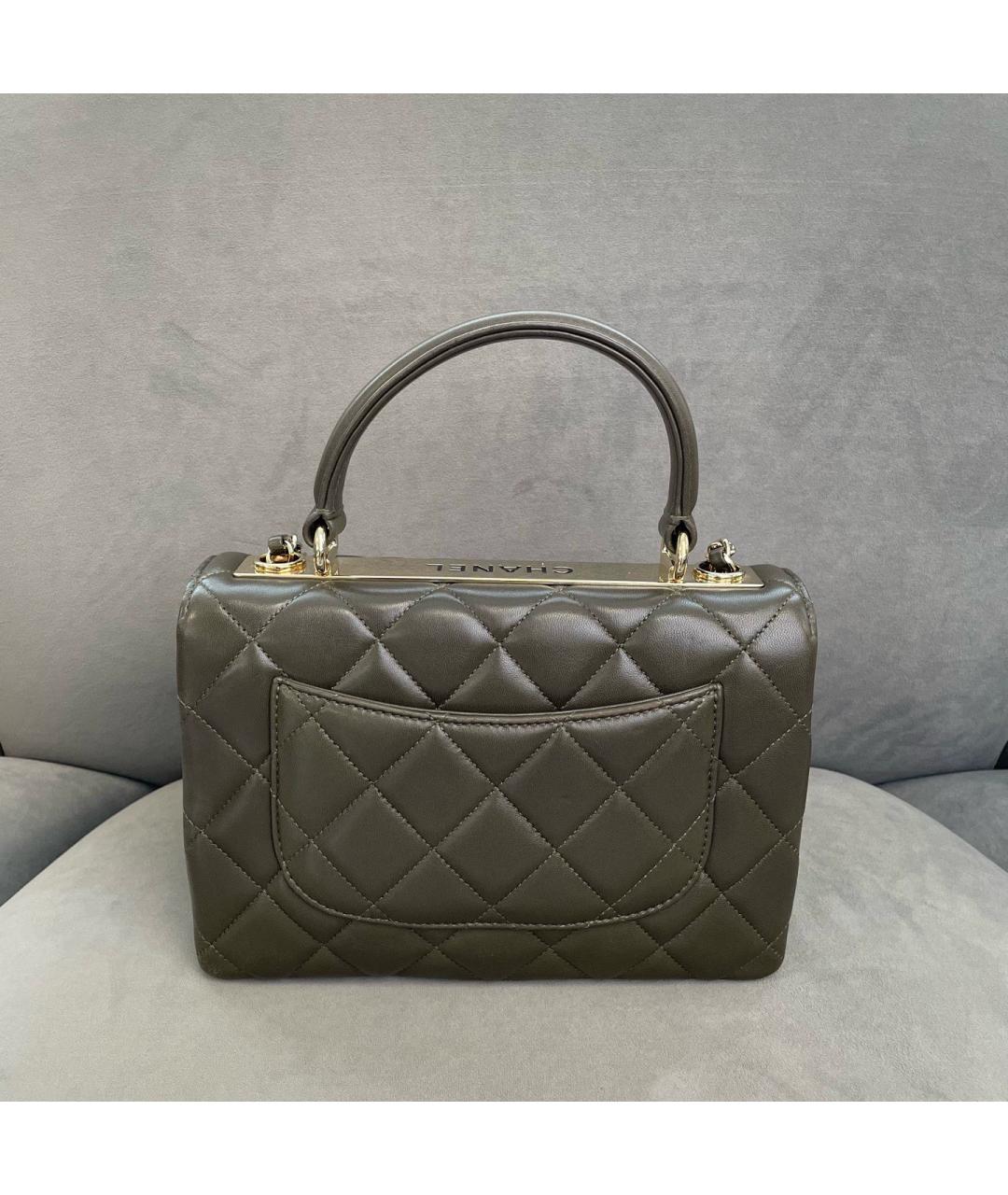 CHANEL Зеленая кожаная сумка через плечо, фото 3