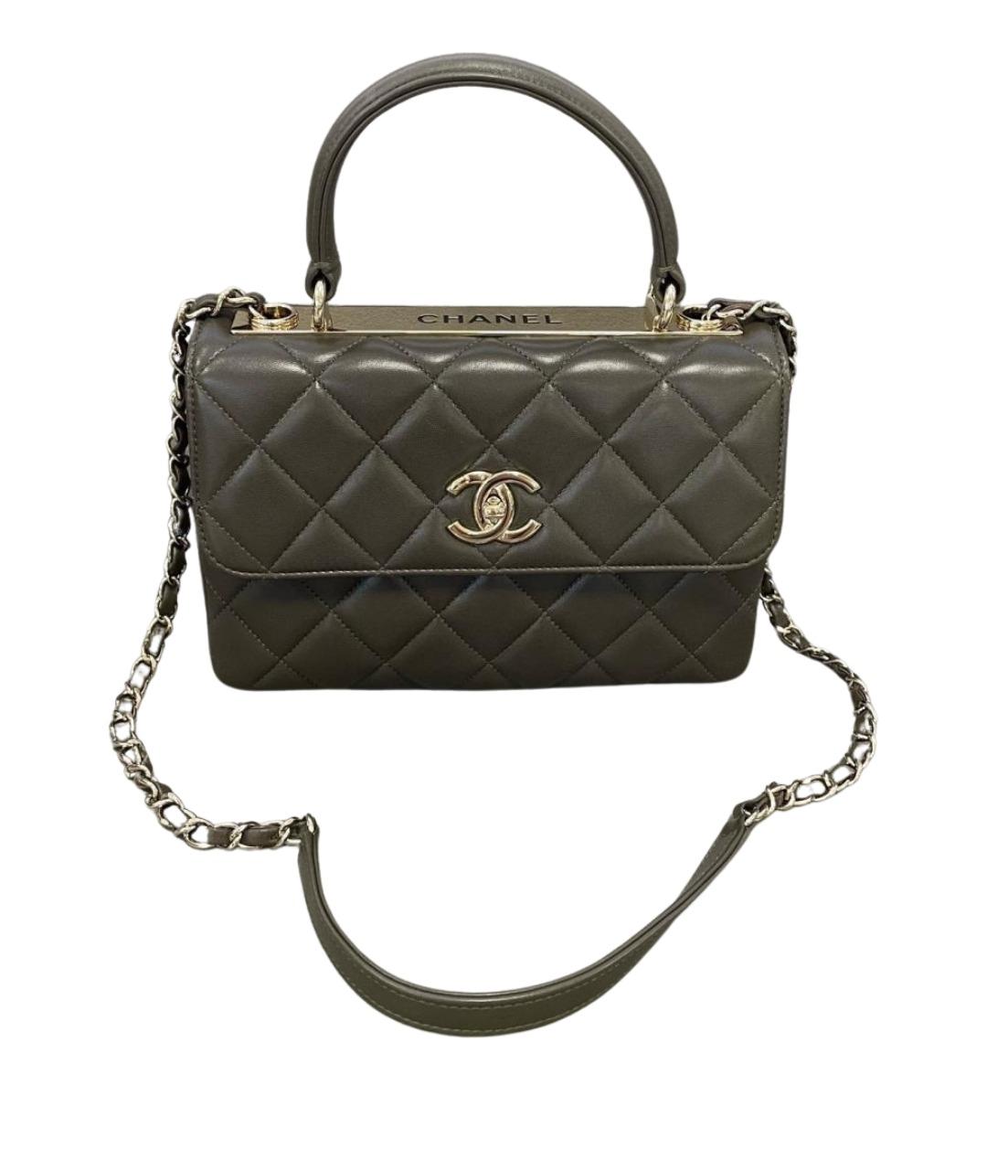 CHANEL Зеленая кожаная сумка через плечо, фото 1