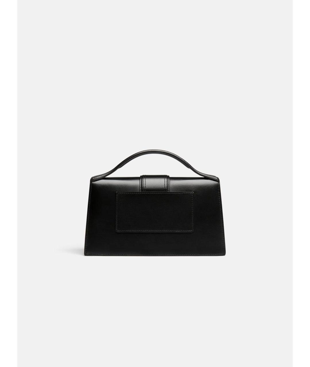 JACQUEMUS Черная кожаная сумка через плечо, фото 3