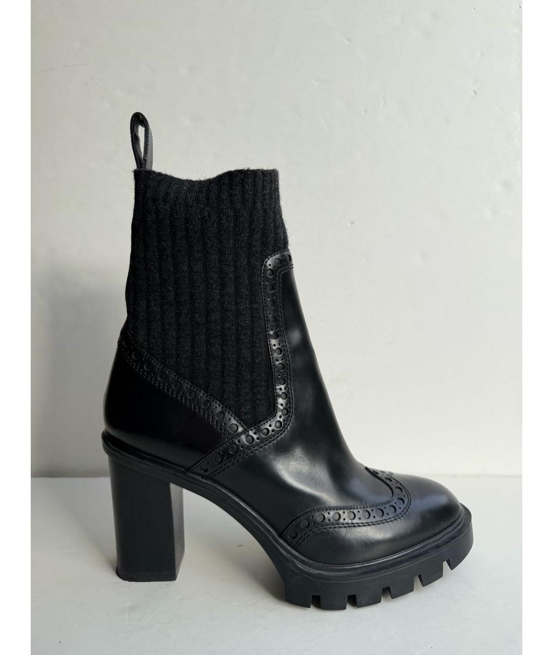 SANTONI Черные кожаные ботильоны, фото 6