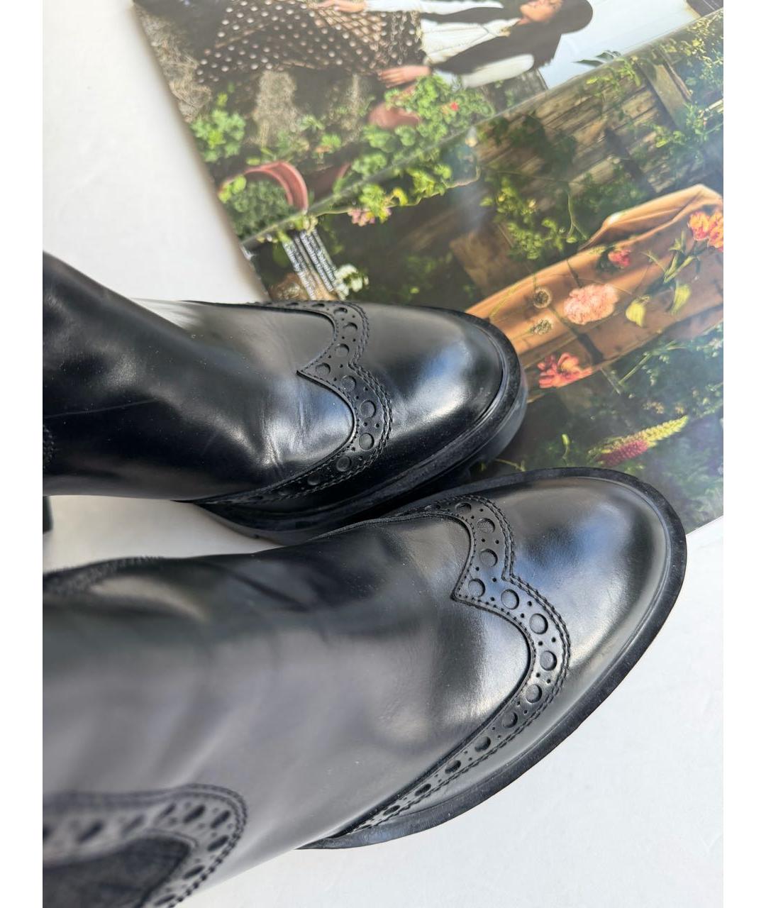 SANTONI Черные кожаные ботильоны, фото 5