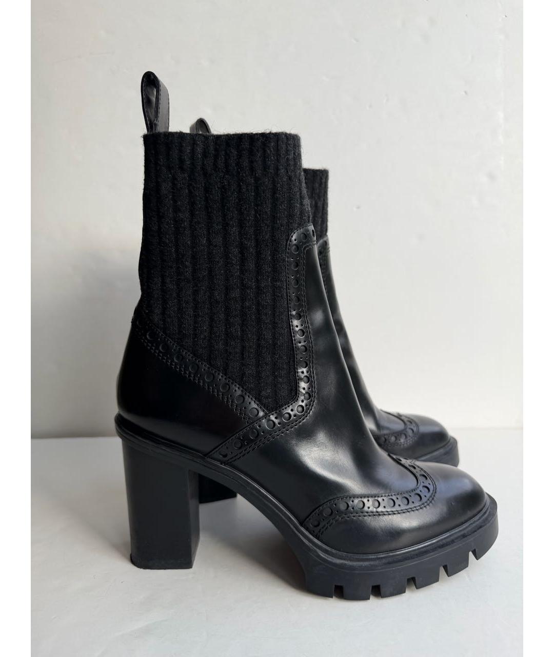 SANTONI Черные кожаные ботильоны, фото 3