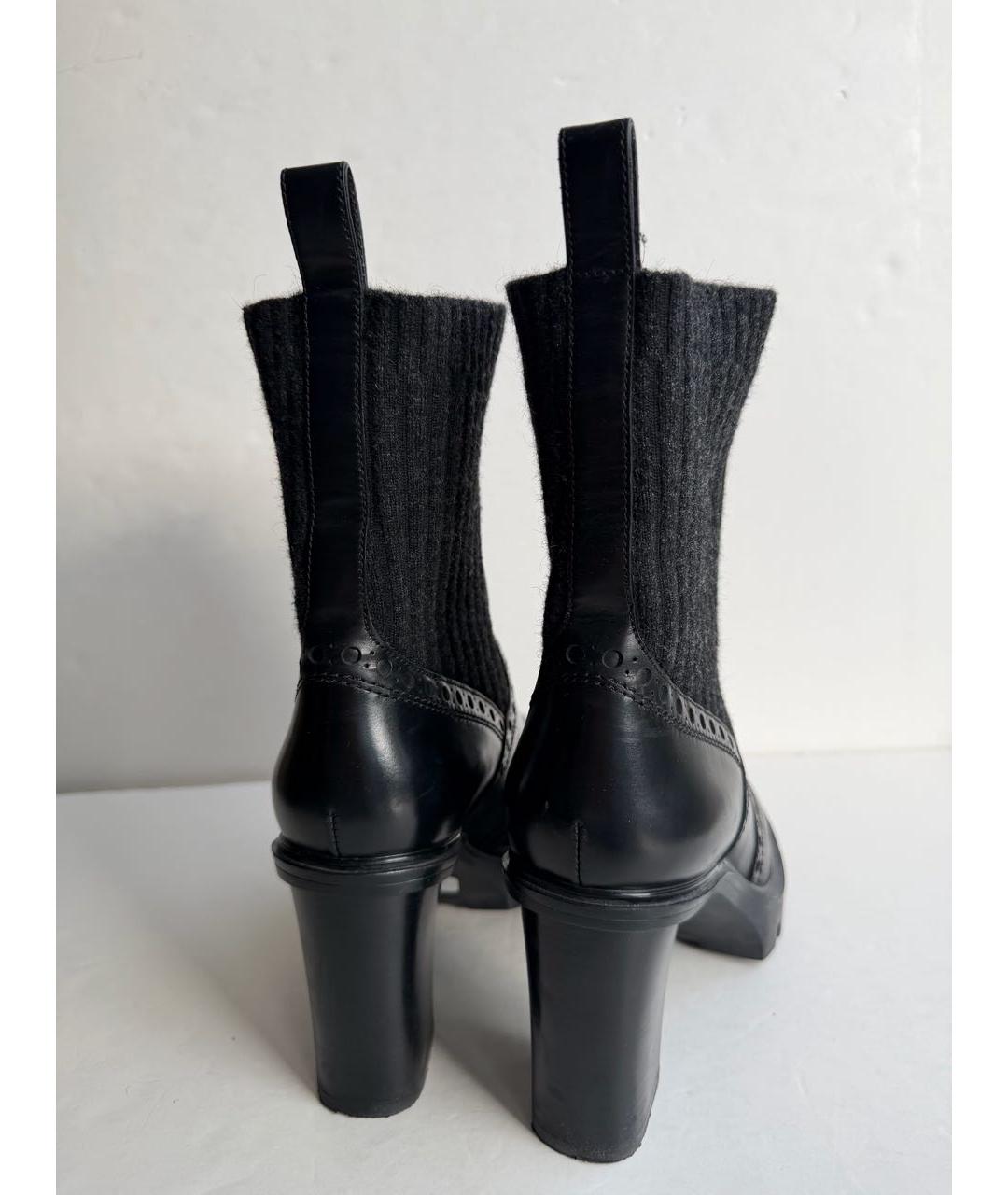 SANTONI Черные кожаные ботильоны, фото 2