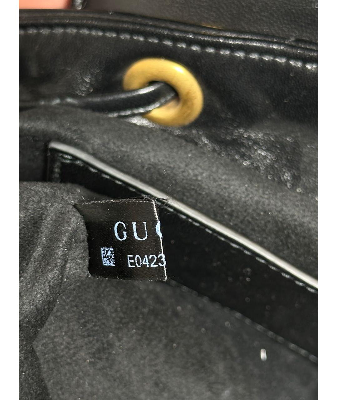 GUCCI Черный кожаный рюкзак, фото 5