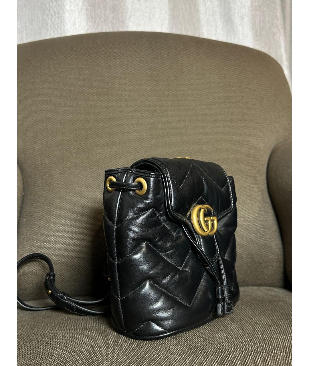 GUCCI Черный кожаный рюкзак, фото 2