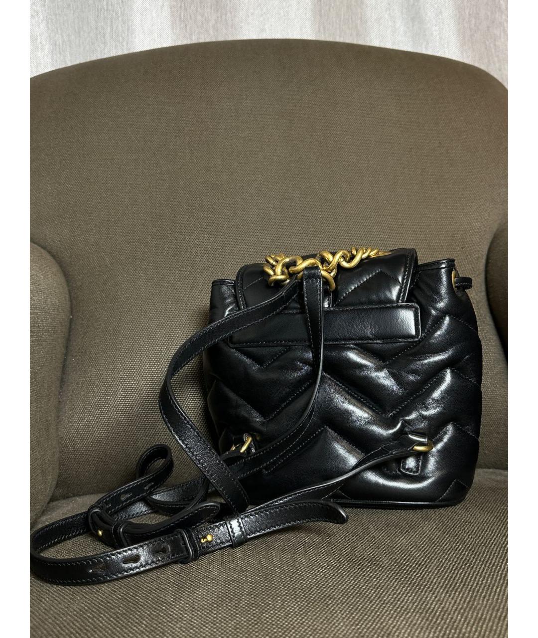 GUCCI Черный кожаный рюкзак, фото 3