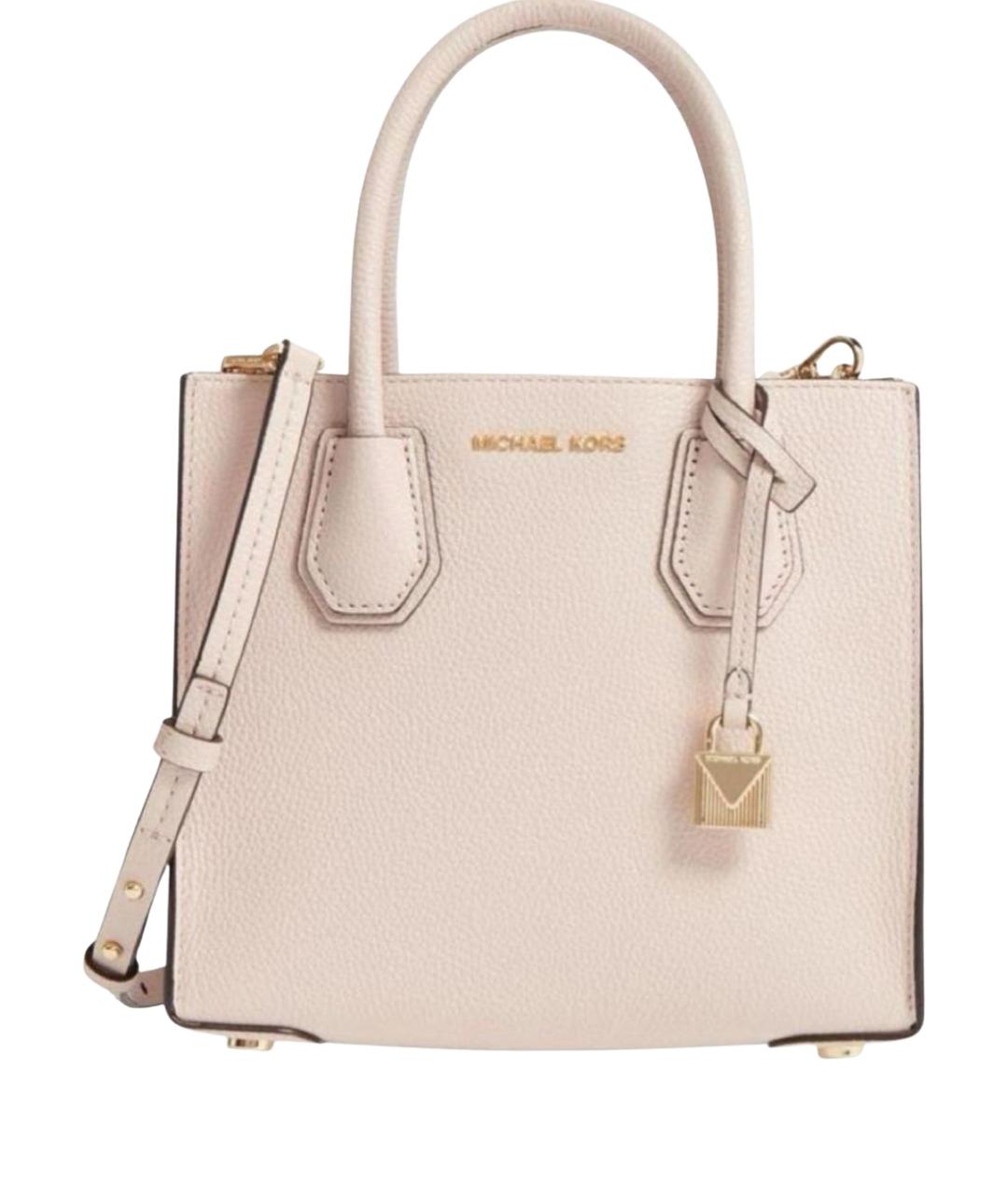 MICHAEL KORS Бежевая кожаная сумка с короткими ручками, фото 1