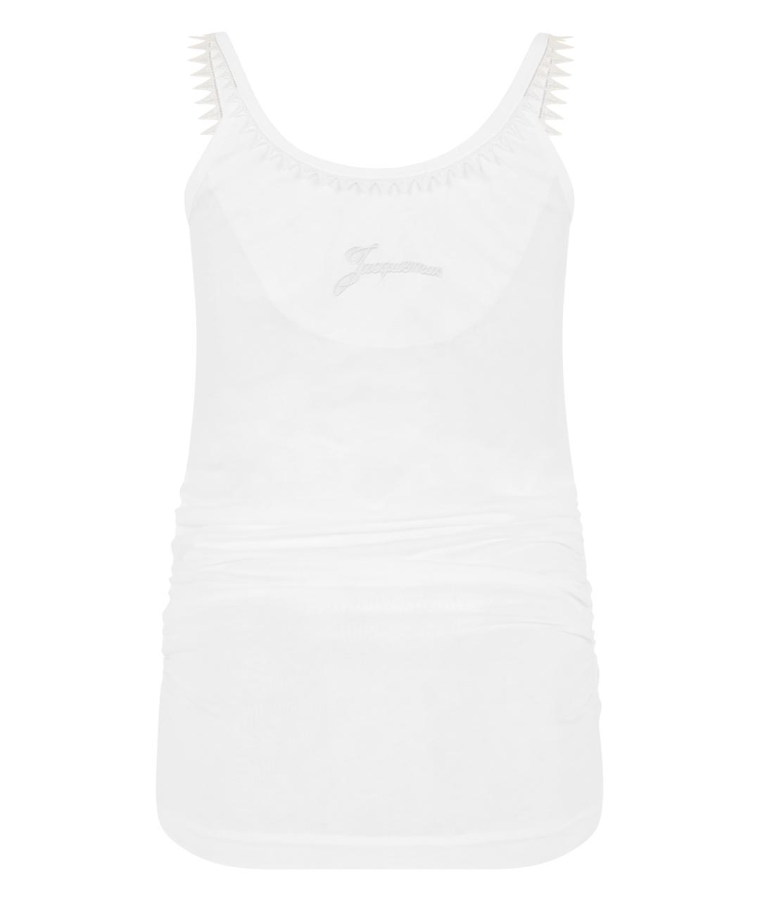 JACQUEMUS Белая хлопковая майка, фото 2