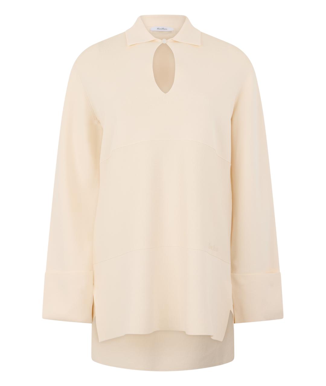 MAX MARA Бежевая вискозная блузы, фото 1