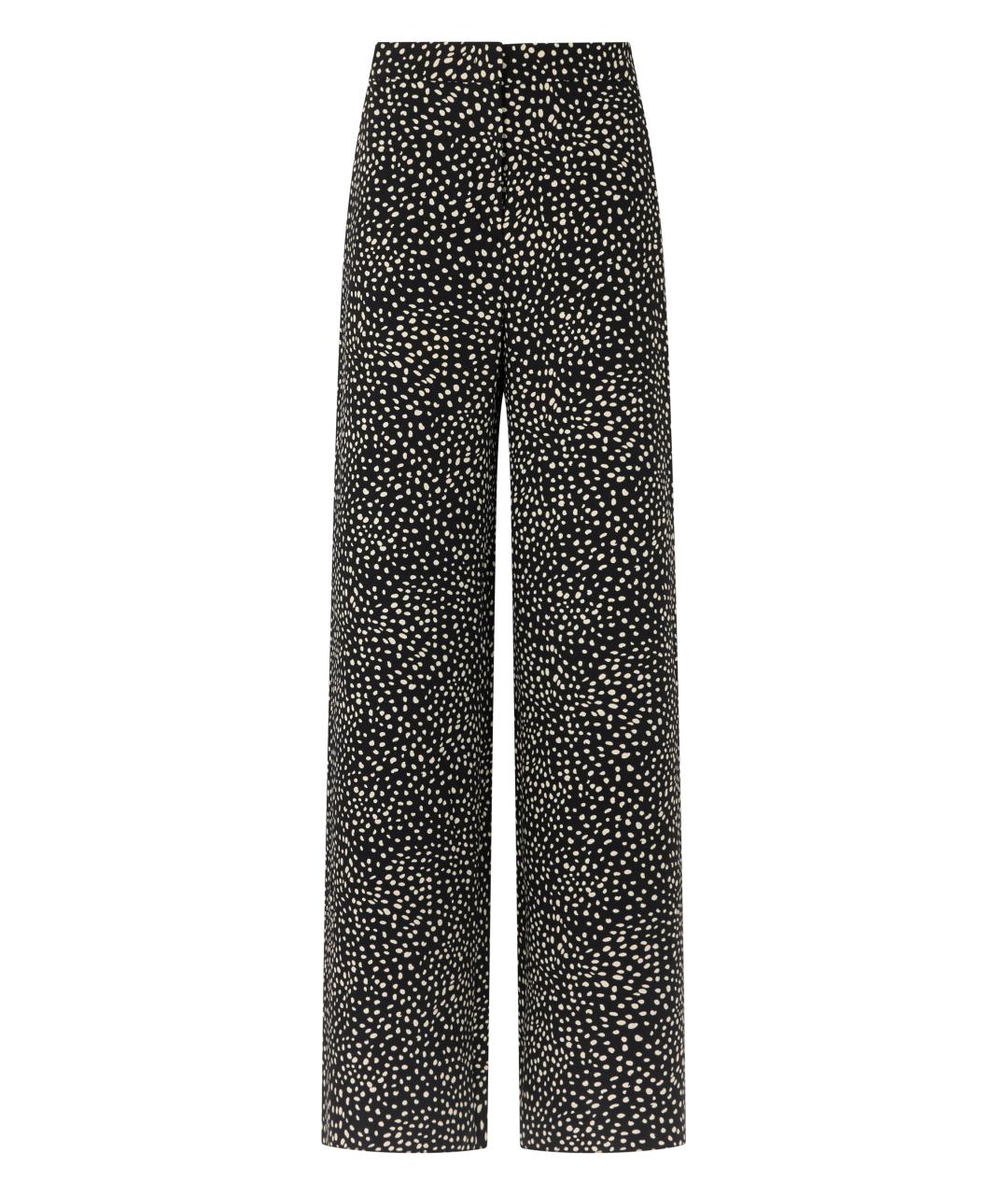 MAX MARA STUDIO Черные полиэстеровые прямые брюки, фото 1