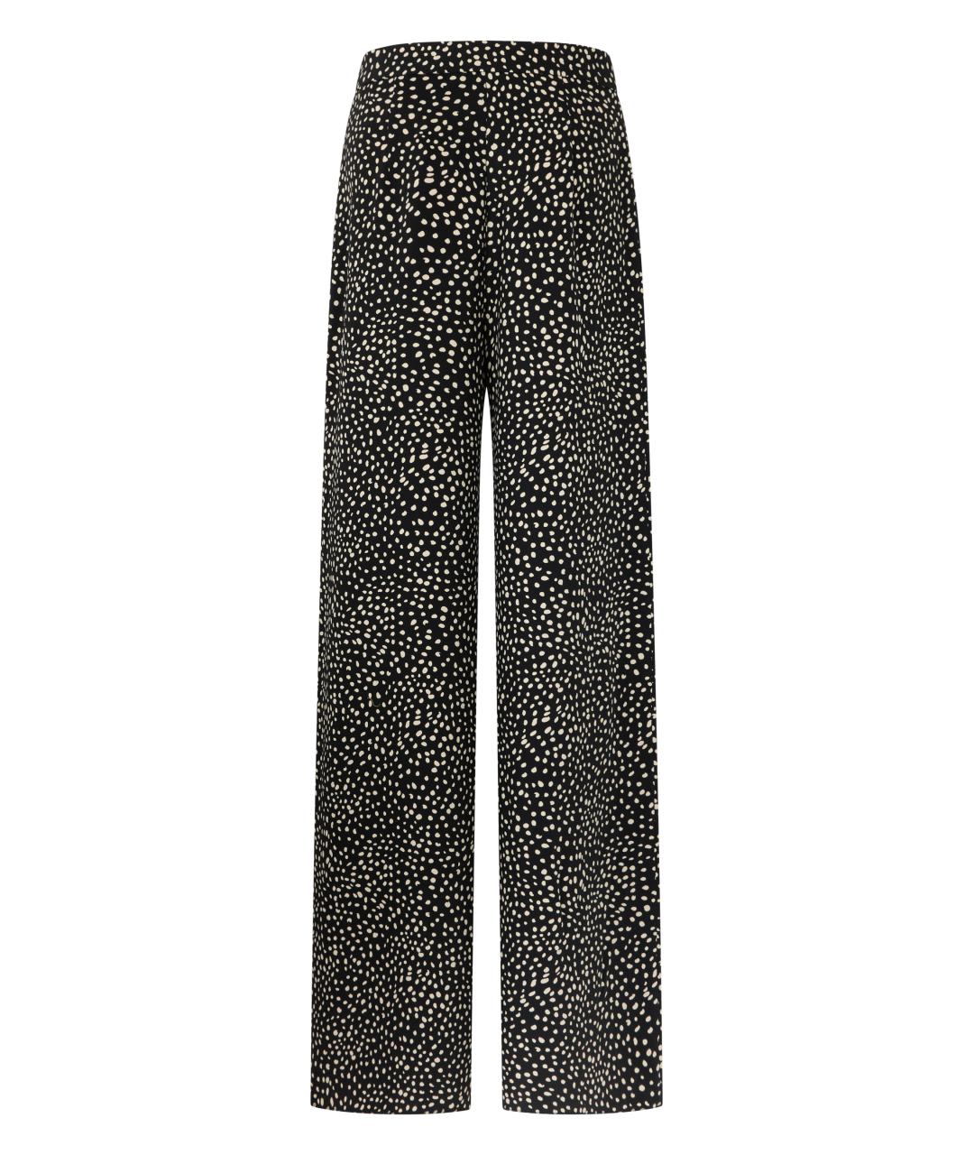 MAX MARA STUDIO Черные полиэстеровые прямые брюки, фото 2