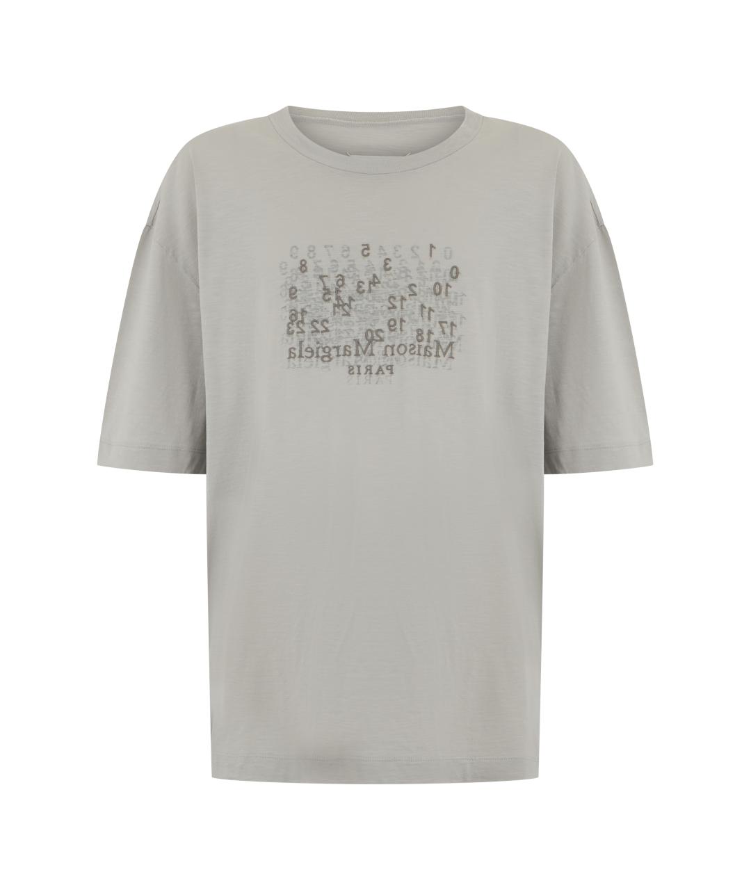 MAISON MARGIELA Серая хлопковая футболка, фото 1
