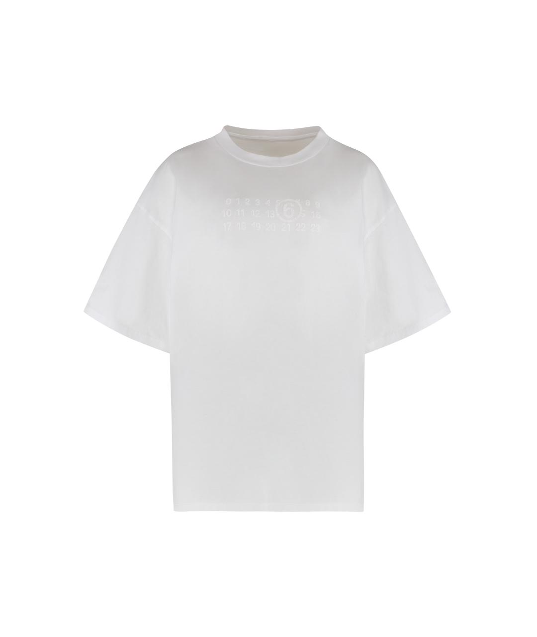 MM6 MAISON MARGIELA Белая хлопковая футболка, фото 1