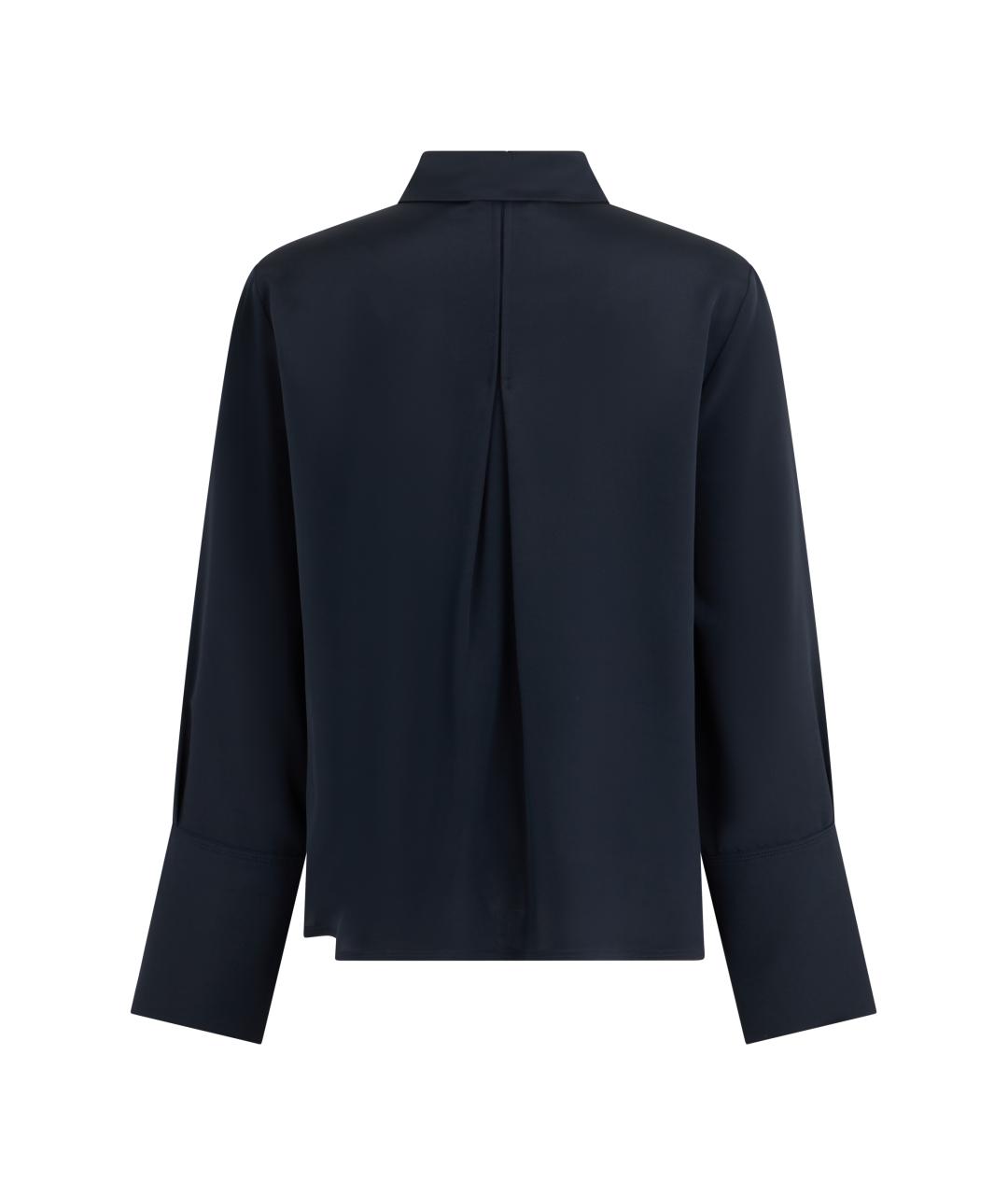 MAX MARA Синяя шелковая рубашка, фото 2
