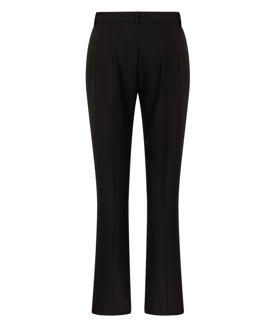 'S MAX MARA Черные хлопковые прямые брюки, фото 2