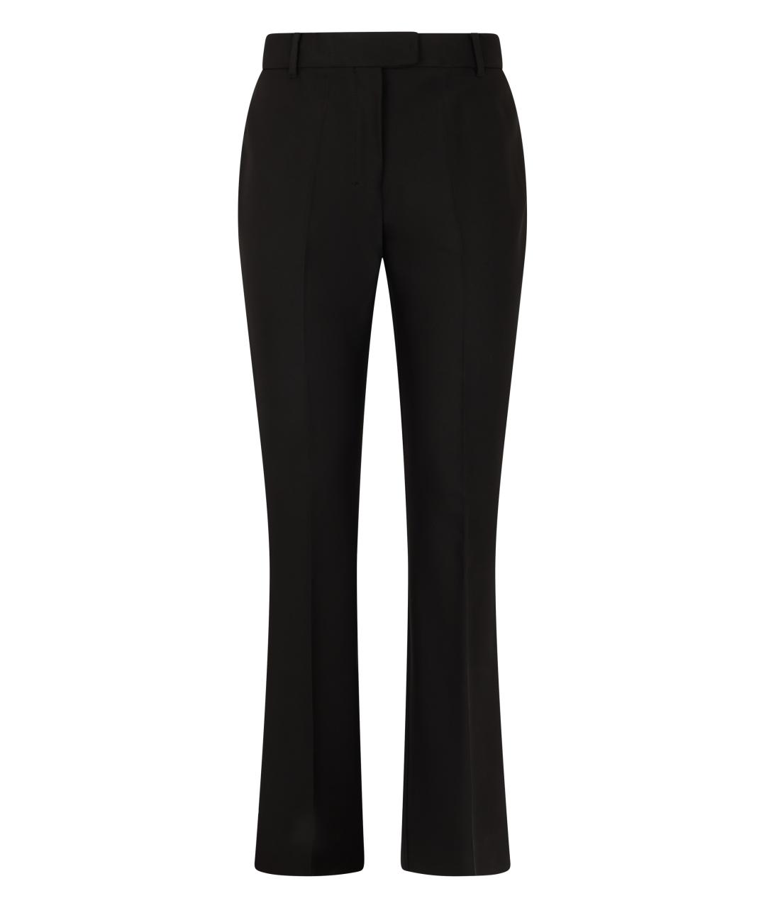 'S MAX MARA Черные хлопковые прямые брюки, фото 1