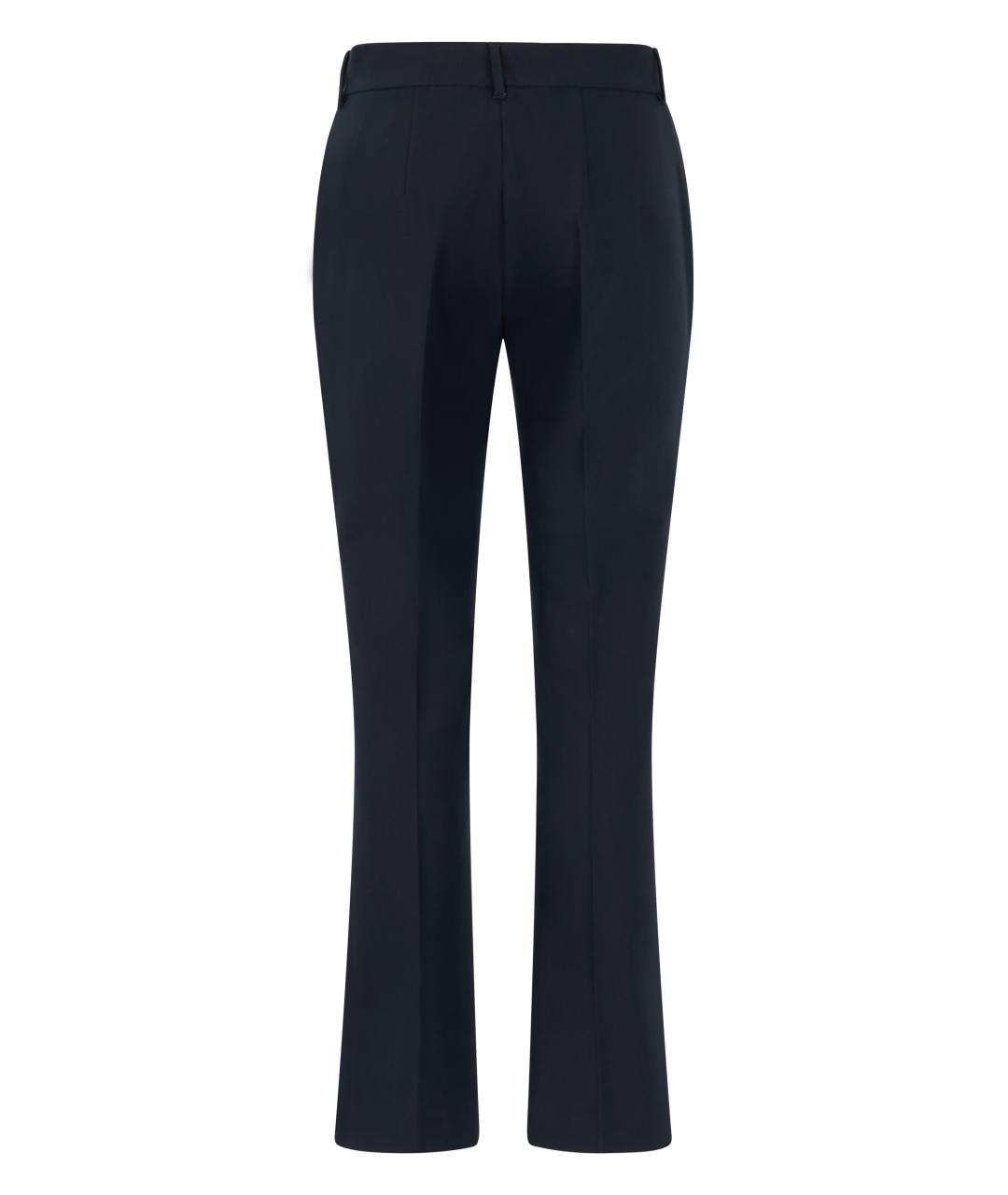 'S MAX MARA Синие хлопковые прямые брюки, фото 2