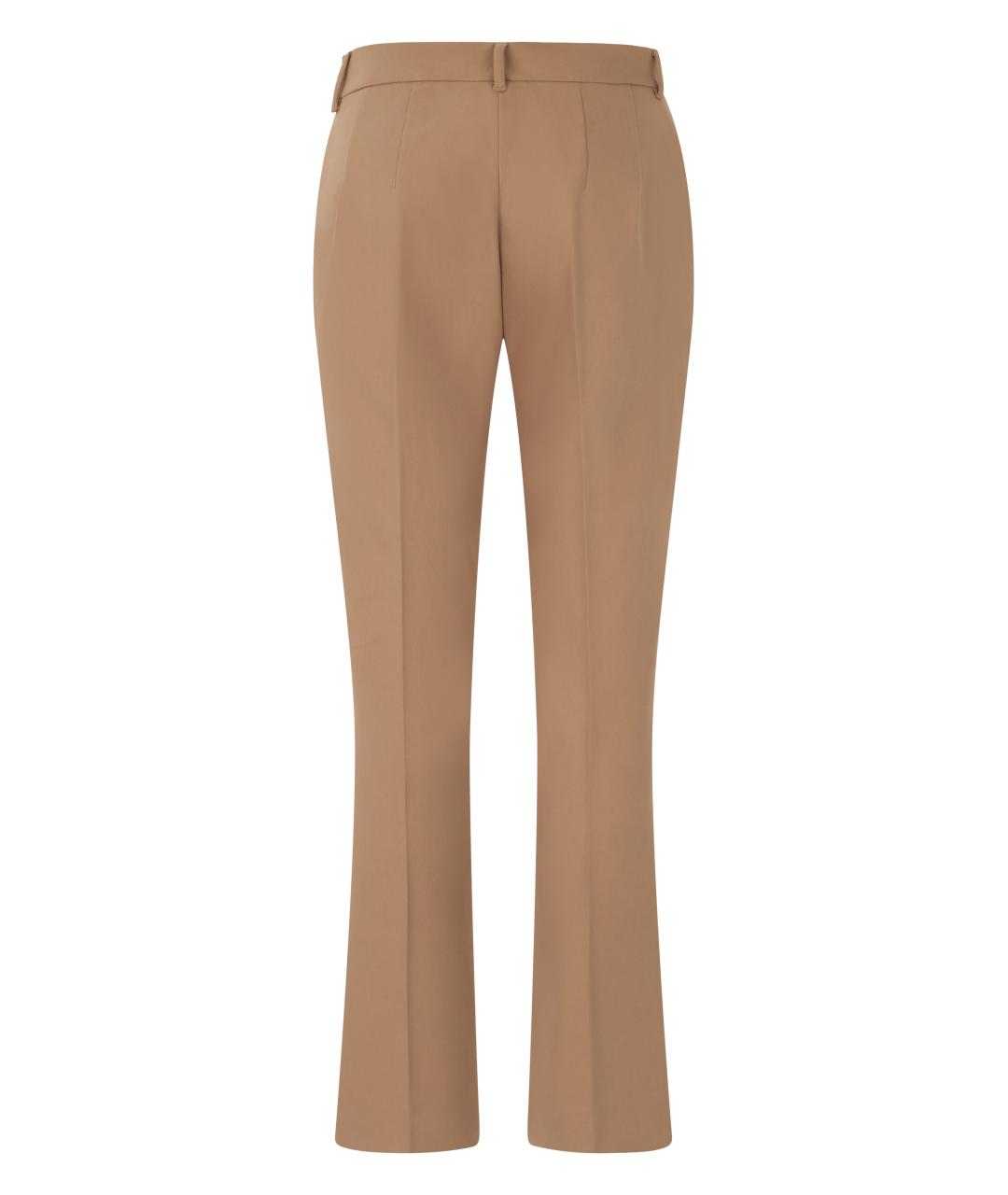 'S MAX MARA Бежевые хлопковые прямые брюки, фото 2