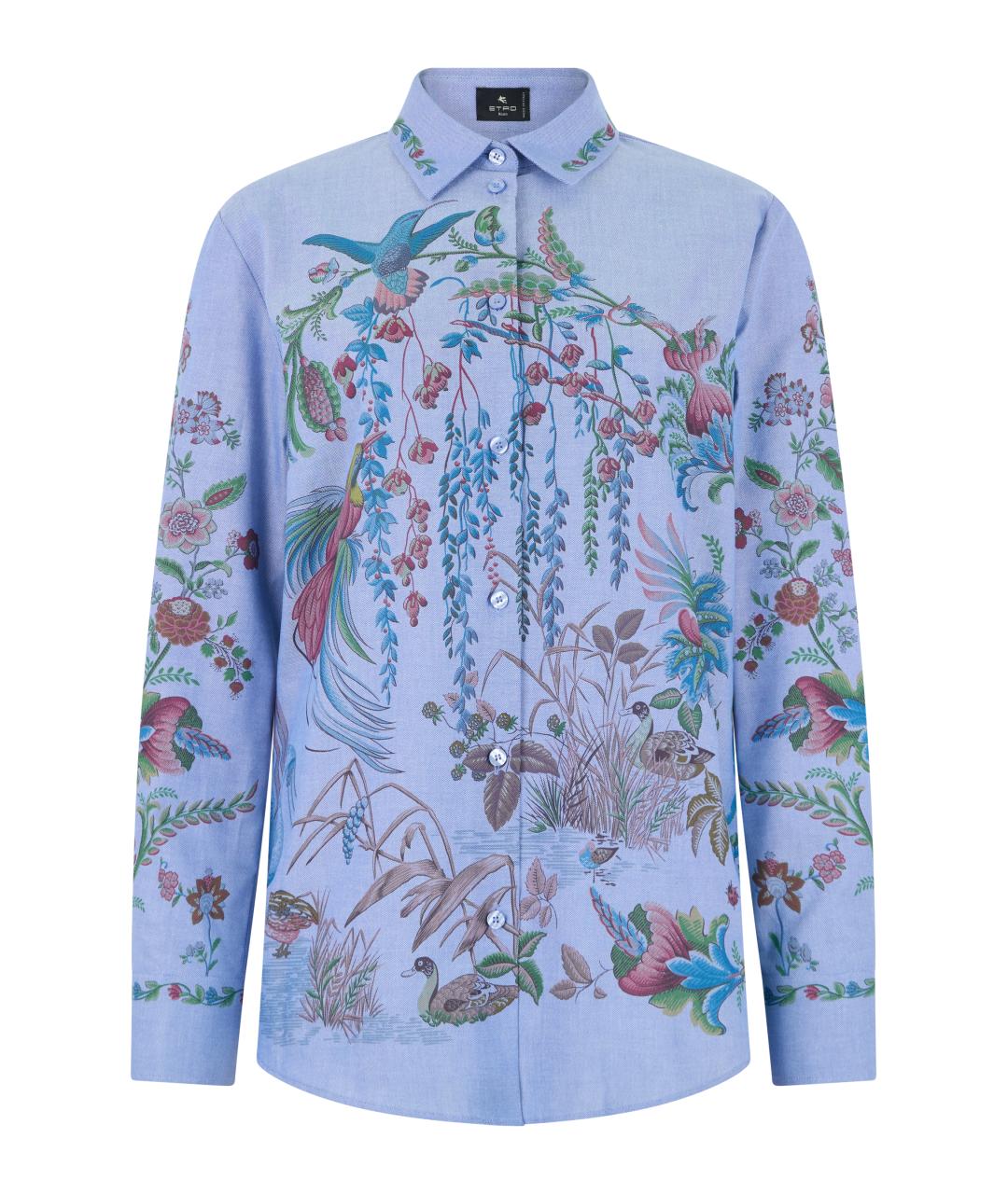 ETRO Голубая хлопковая рубашка, фото 1