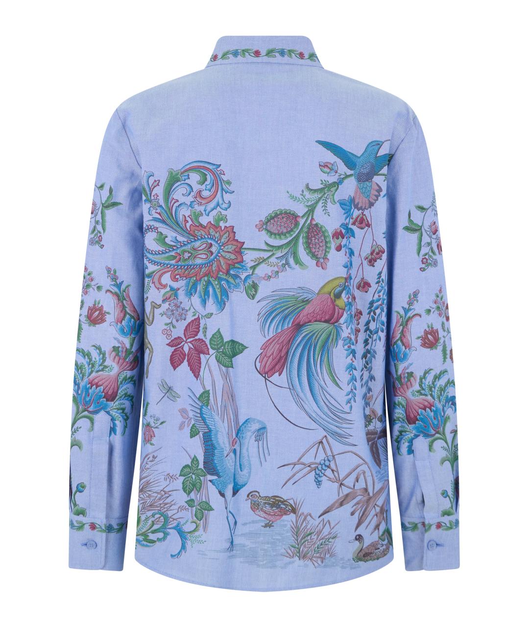 ETRO Голубая хлопковая рубашка, фото 2