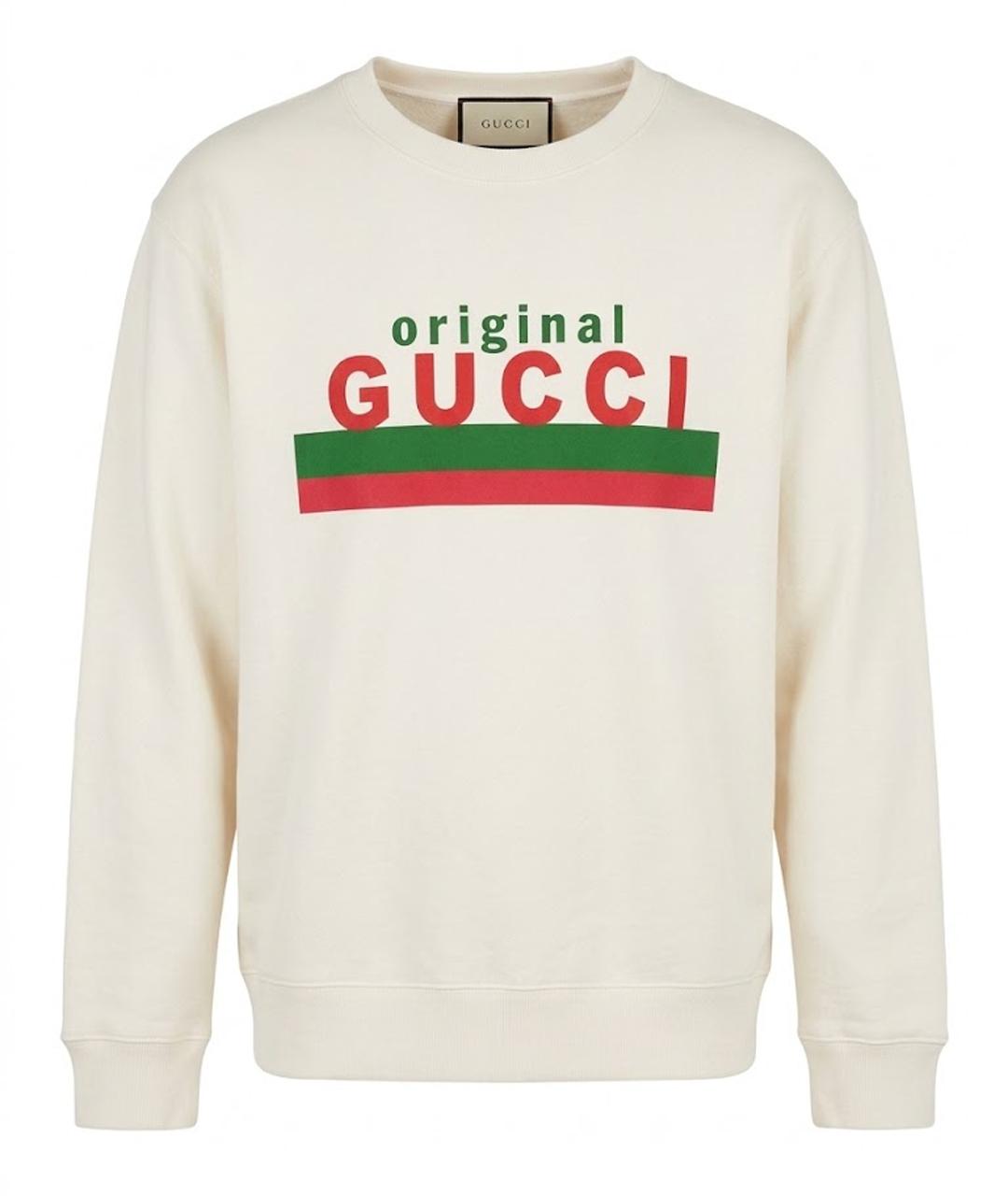 GUCCI Белый хлопковый джемпер / свитер, фото 1