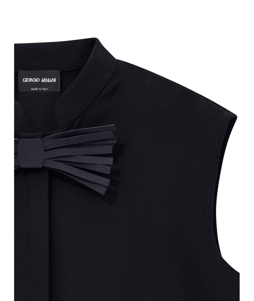 GIORGIO ARMANI Черный шелковый жилет, фото 3