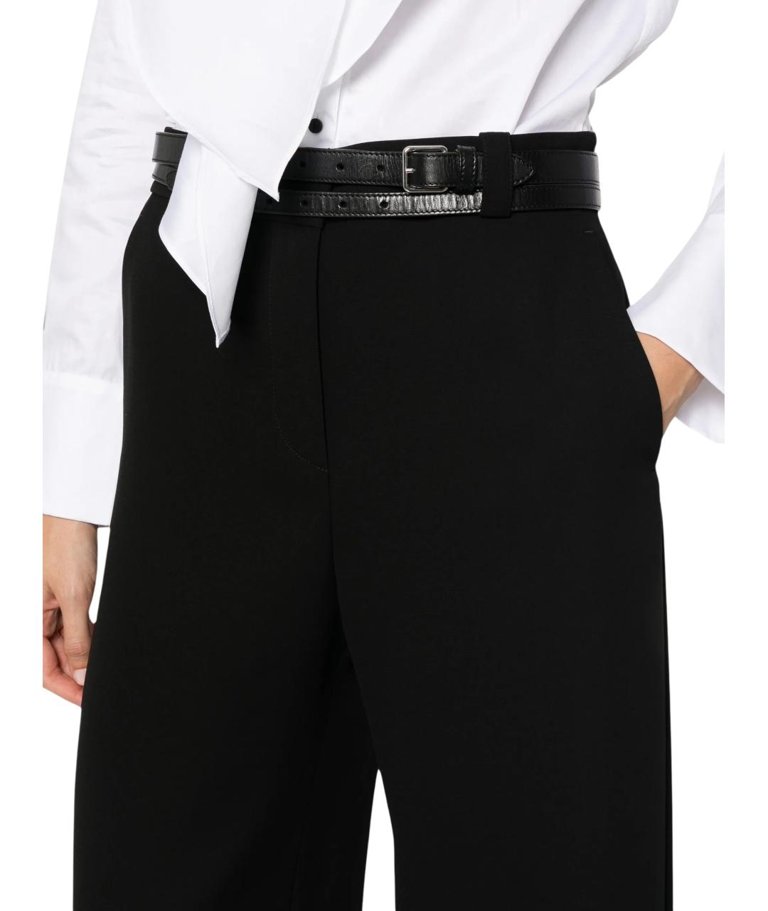 GIORGIO ARMANI Черные шелковые прямые брюки, фото 4