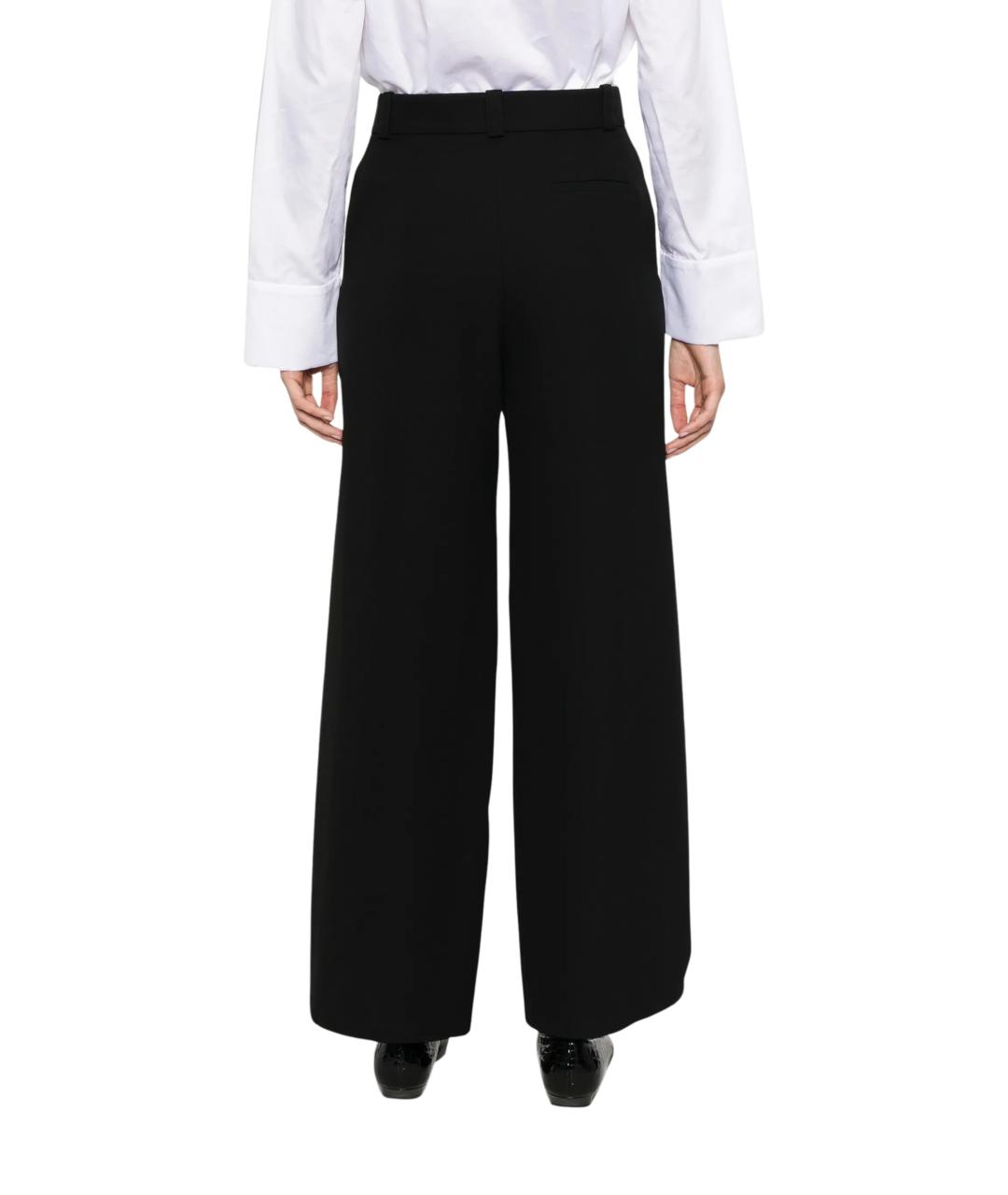 GIORGIO ARMANI Черные шелковые прямые брюки, фото 3